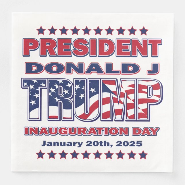 Präsident Trump Einweihung Serviette (Vorderseite)