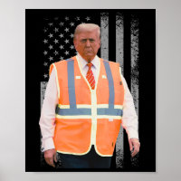 Präsident Trump Garbage Truck Worker Vest USA Flag