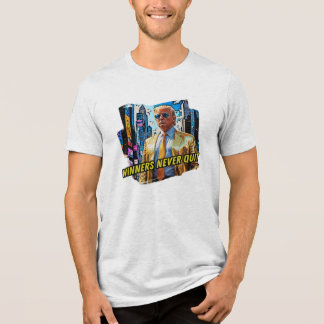 Präsident Trump - Gewinner geben nie auf Tri-Blend Shirt
