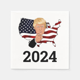 Präsident Trump hat auf Servietten gezeichnet. Ser