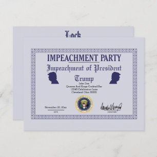 Präsident Trump-Impeachment-Party Einladung