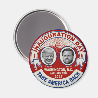 Präsident Trump JD Vance Amtseinführungs-Tag-Souve Magnet