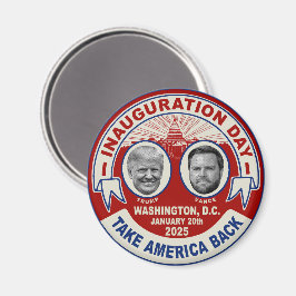 Präsident Trump JD Vance Einweihungstag Souvenir Magnet