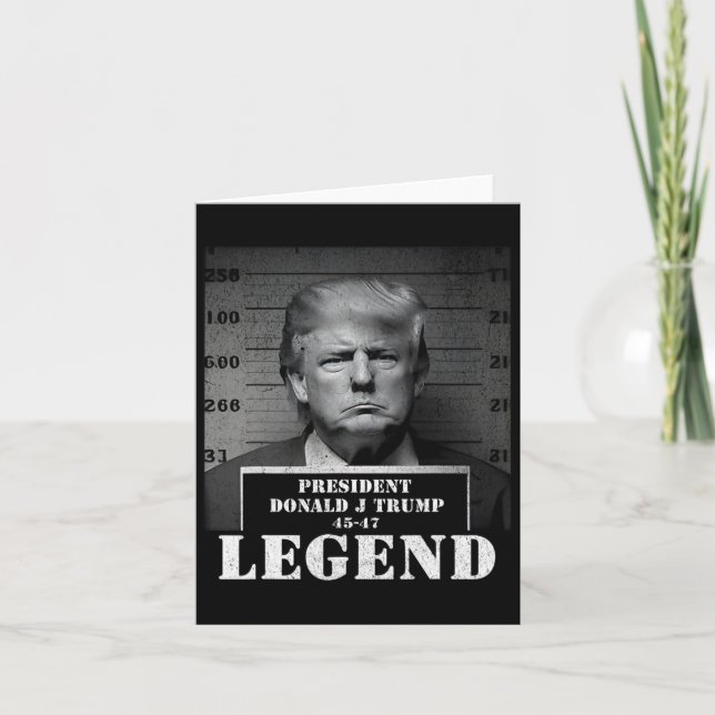 Präsident Trump Legend Mugshot Karte (Vorderseite)
