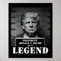 Präsident Trump Legend Mugshot