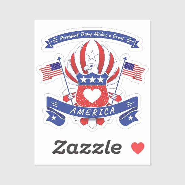 Präsident Trump macht ein großes AMERIKA Aufkleber (Blatt)