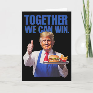 Präsident Trump macht Pommes frites Karte