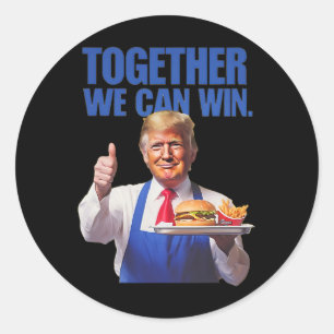 Präsident Trump macht Pommes Frites Runder Aufkleber