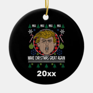 Präsident Trump macht Weihnachten wieder zum Feier Keramik Ornament