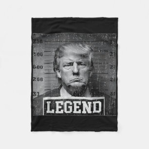 Präsident Trump Mug Shot Legende Republikaner Trum Fleecedecke