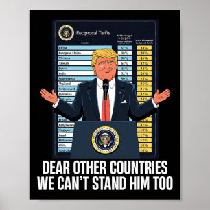 Präsident Trump Neuer Zoll Lustige Quote Wir Könne Poster
