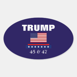 PRÄSIDENT TRUMP OVALER AUFKLEBER