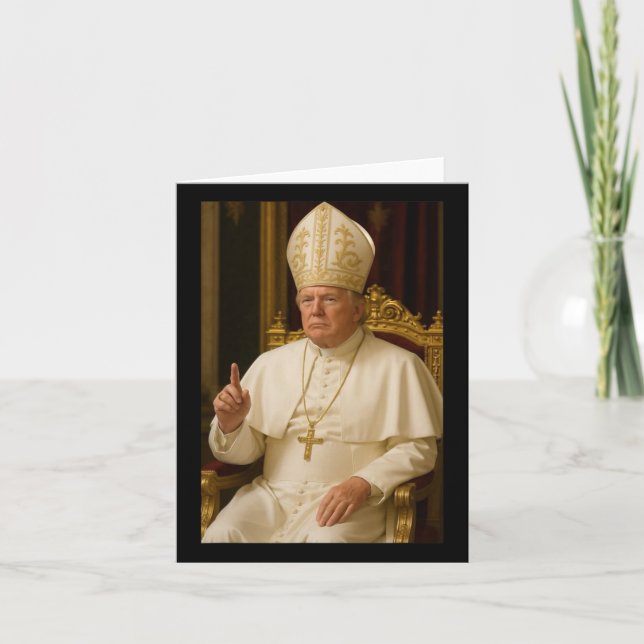 Präsident Trump Papst 2025 Karte (Vorderseite)