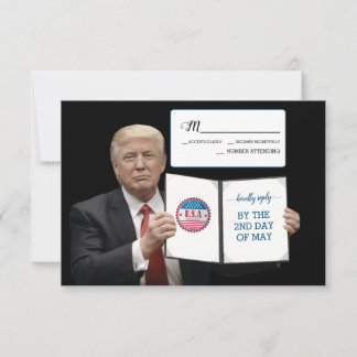 Präsident Trump 🇩🇪 Patriotischer Hochzeitsbrauch RSVP Karte