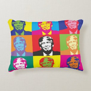 Präsident Trump Pop Art Dekokissen