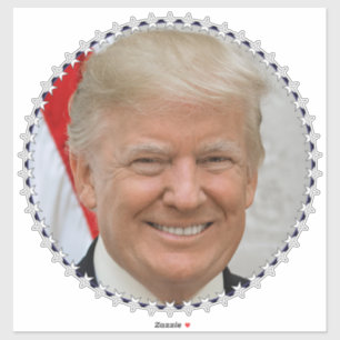 Präsident Trump Portrait Aufkleber