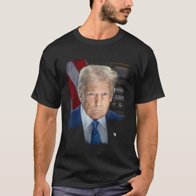 Präsident Trump Portrait über die Offizielle Amtse T-Shirt (Vorderseite)