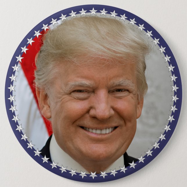 Präsident Trump Portrait (XT-20181023-1520) Button (Vorderseite)