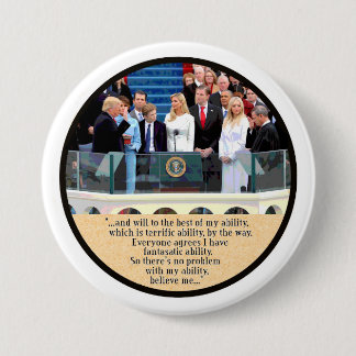 Präsident Trump schwört den Eid Button