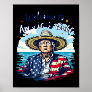 Präsident Trump Sombrero entwirft Amerikas Golf-Me Poster