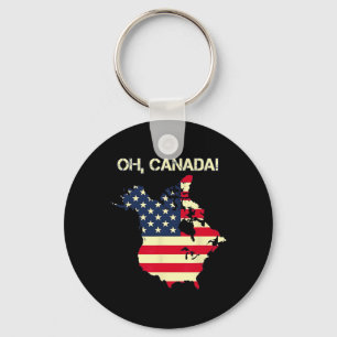 Präsident Trump Sprichwort Oh Canada Map American Schlüsselanhänger