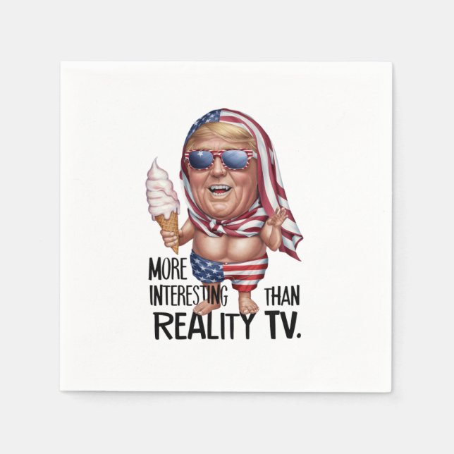 Präsident Trump trägt eine ikonische amerikanische Serviette (Vorderseite)