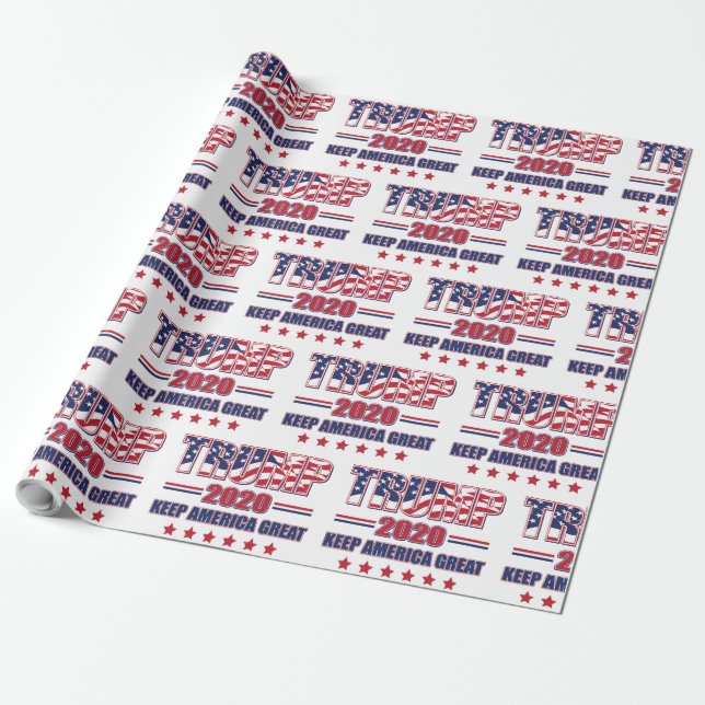 Präsident Trump - Trump 2020 Geschenkpapier (Ungerollt)