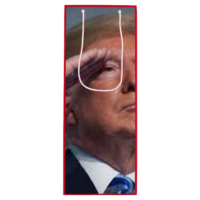 Präsident Trump - Trump 2020 Geschenktüte Für Weinflaschen (Vorderseite)