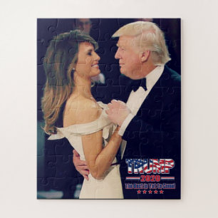 Präsident Trump und Melania tanzen Puzzle