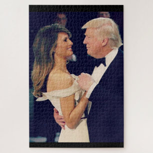 Präsident Trump und Melania tanzen Puzzle