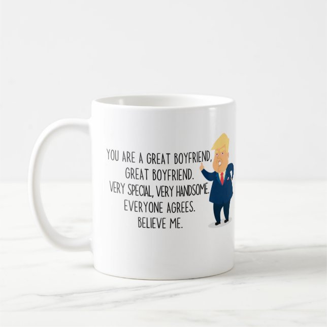Präsident Trump Valentine Tasse (Links)