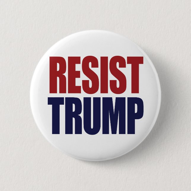 Präsident Trump widerstehen - Anti Trump Button (Vorderseite)