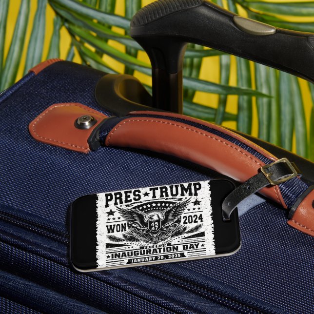 Präsident Trump Won 2024 Gepäckanhänger (Vorderseite Insitu 3)