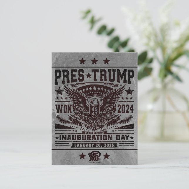 Präsident Trump Won 2024 Postkarte (Stehend Vorderseite)