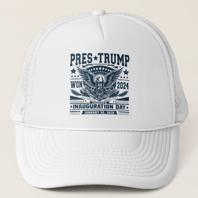 Präsident Trump Won 2024 Truckerkappe (Vorderseite)