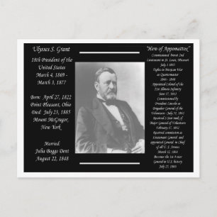 Präsident Ulysses S Grant Postkarte