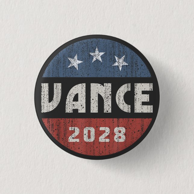 Präsident Vance 2028 J.D. Vance 28 Abstimmung 2028 Button (Vorderseite)
