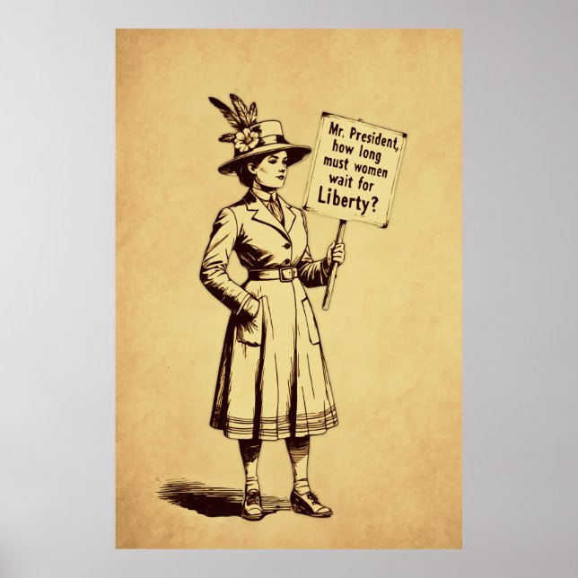 Präsident Vintag Suffragette Art Poster (Vorne)