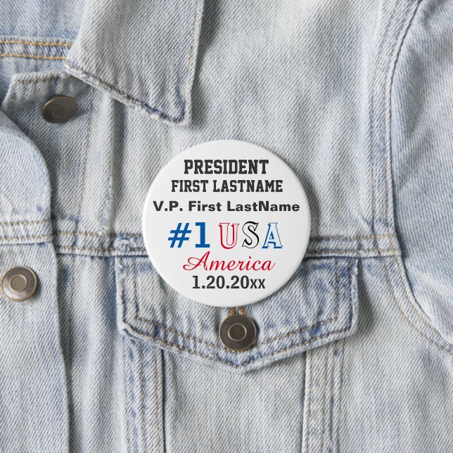 Präsident Vizepräsident Name Einweihung Button (Beispiel)