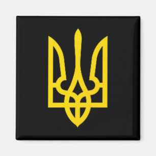 Präsident Volodymyr Zelensky - Ukraine Tryzub Trid Magnet