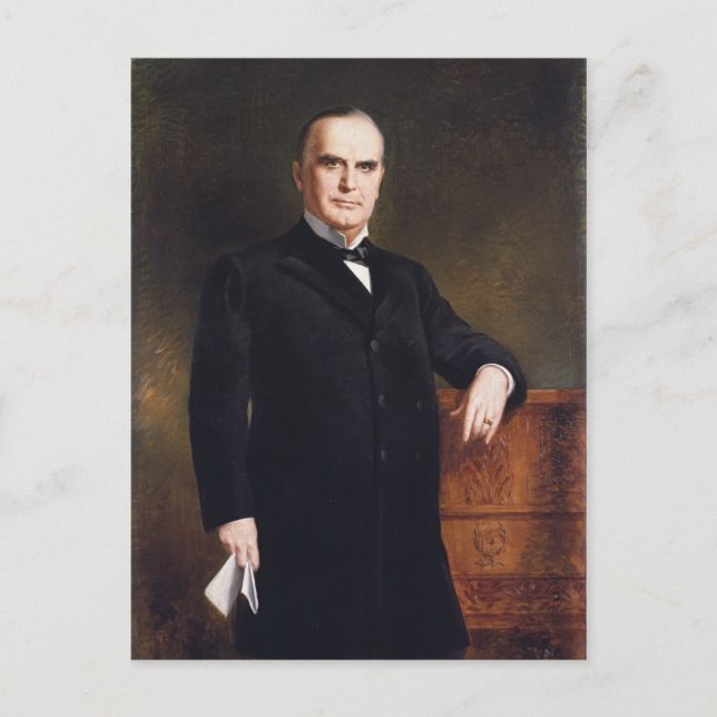 Präsident William McKinley von August Benziger 189 Postkarte (Vorderseite)
