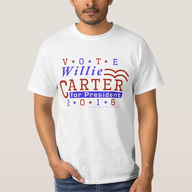 Präsident Willie-Carter Wahl 2016 Demokrat T-Shirt (Vorderseite)