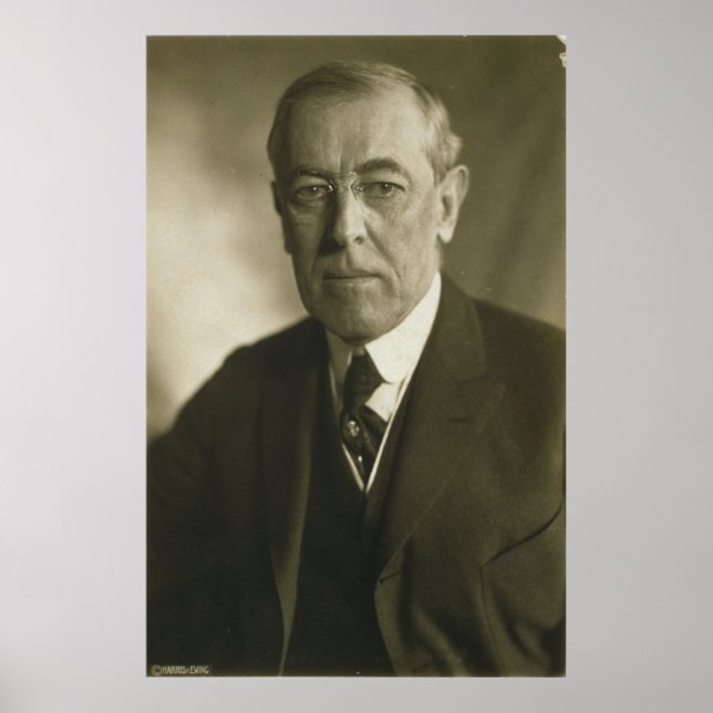 Präsident Woodrow Wilson Portrait 1919 Poster (Vorne)
