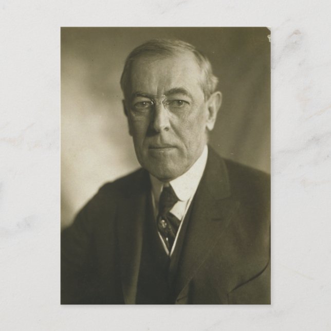 Präsident Woodrow Wilson Portrait 1919 Postkarte (Vorderseite)