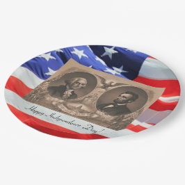 Präsidenten Abraham Lincoln und George Washington Pappteller