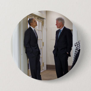 Präsidenten Barack Obama und Bill Clinton Button
