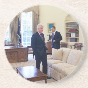 Präsidenten Barack Obama und Bill Clinton Getränkeuntersetzer