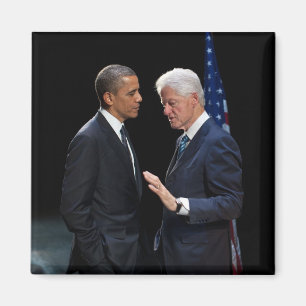 Präsidenten Barack Obama und Bill Clinton Magnet