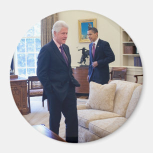 Präsidenten Barack Obama und Bill Clinton Magnet