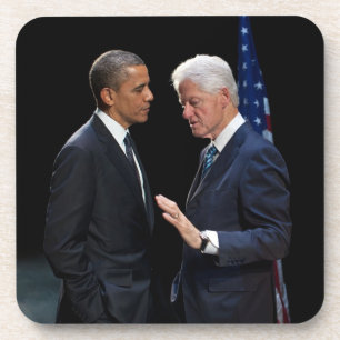 Präsidenten Barack Obama und Bill Clinton Untersetzer
